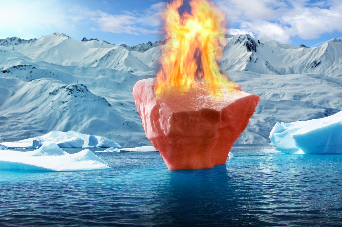 Iceberg infuocato